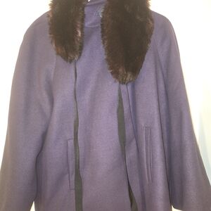 Lane Bryant Purple and Black Cape Jacket